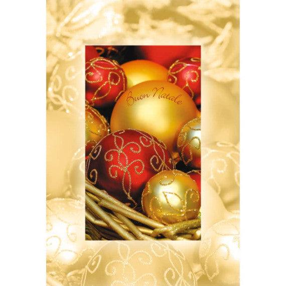 Biglietti augurali Natalizi con oggetti Natale - 12x18 cm - conf. 6 soggetti assortiti Biembi - BBF202D80