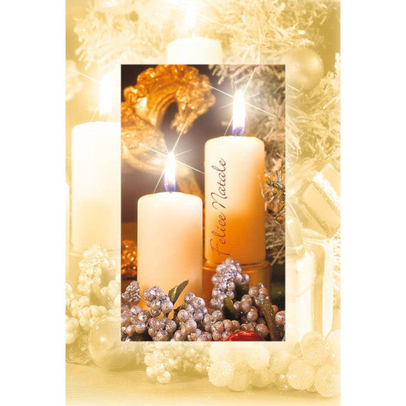 Biglietti augurali Natalizi con oggetti Natale - 12x18 cm - conf. 6 soggetti assortiti Biembi - BBF202D80