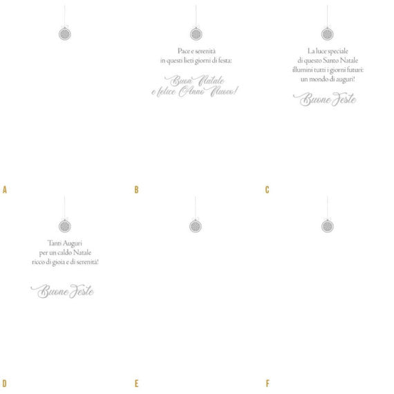 Biglietti augurali Natalizi glitterati 12x18 cm - conf. 6 pz Biembi B2X202C61