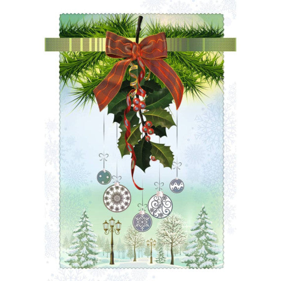Biglietti augurali Natalizi glitterati 12x18 cm - conf. 6 pz Biembi B2X202C61