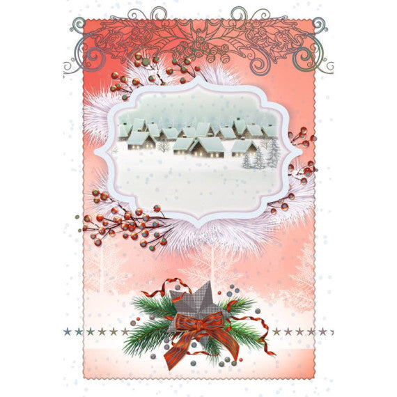 Biglietti augurali Natalizi glitterati 12x18 cm - conf. 6 pz Biembi B2X202C61