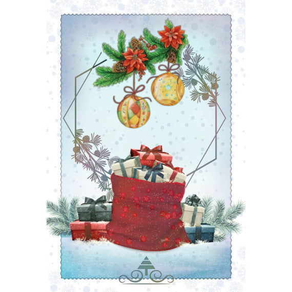 Biglietti augurali Natalizi glitterati 12x18 cm - conf. 6 pz Biembi B2X202C61