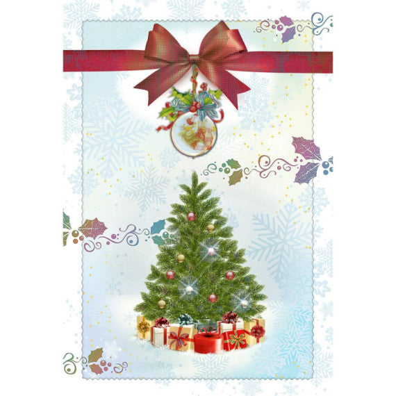 Biglietti augurali Natalizi glitterati 12x18 cm - conf. 6 pz Biembi B2X202C61