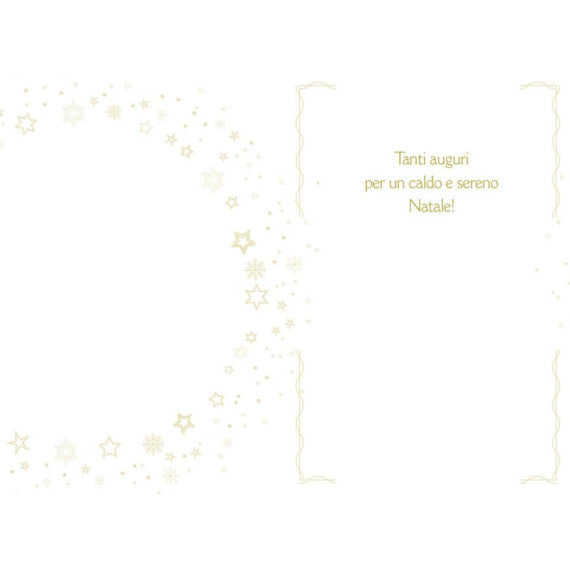 Biglietti augurali Natalizi glitterati Biembi 12x18 cm - conf. 8 pezzi - assortiti - B2X202C63