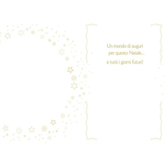 Biglietti augurali Natalizi glitterati Biembi 12x18 cm - conf. 8 pezzi - assortiti - B2X202C63