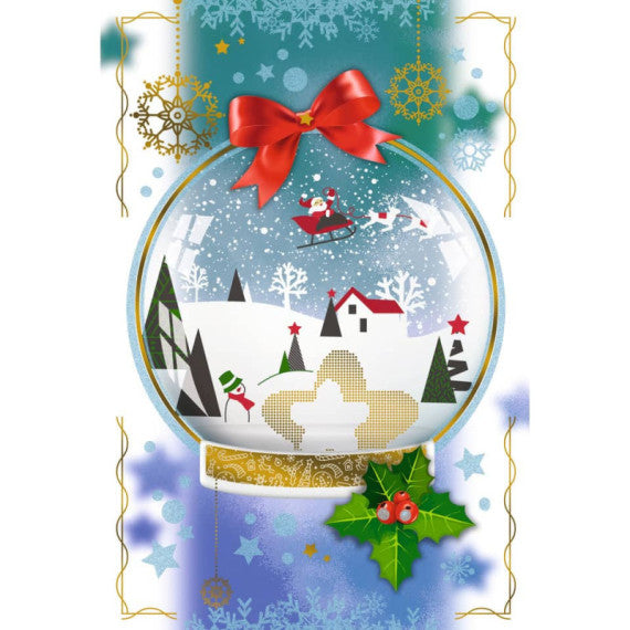 Biglietti augurali Natalizi glitterati Biembi 12x18 cm - conf. 8 pezzi - assortiti - B2X202C63