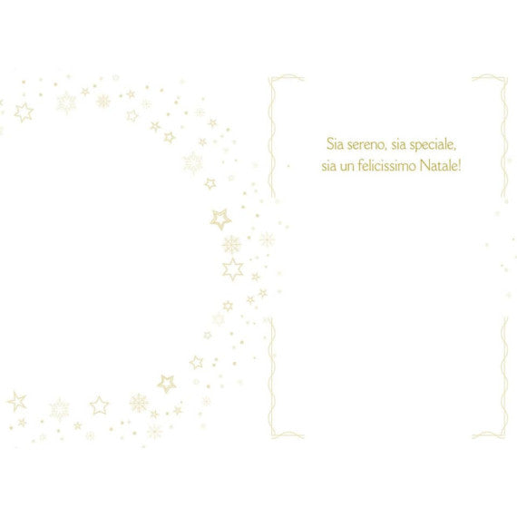 Biglietti augurali Natalizi glitterati Biembi 12x18 cm - conf. 8 pezzi - assortiti - B2X202C63