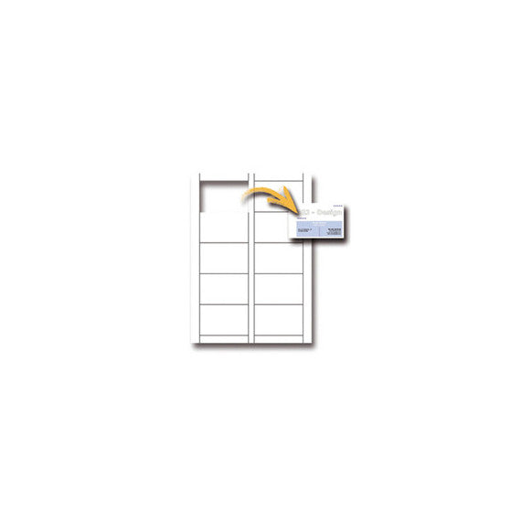 Biglietti da visita - 85 x 54 mm - 200 gr - microperforati - bianco - Decadry - conf. 15 fogli da 10 biglietti