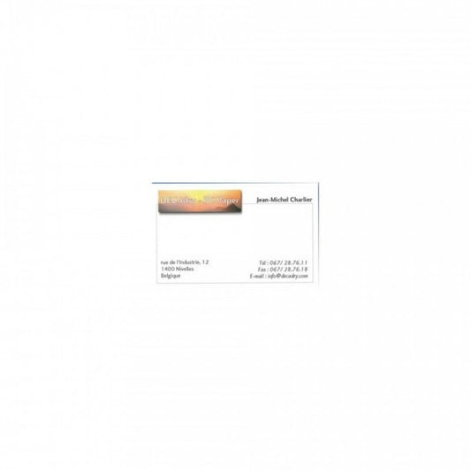 Biglietti da visita Decadry bordo liscio angoli vivi 85x54 mm. Fogli A4 bianco Conf. 500 biglietti - T123342