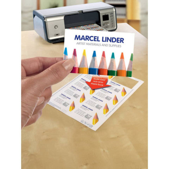 Biglietti da visita personalizzabili Avery Quick&Clean? 85x54 mm 10/foglio satinati - laser - cf. 25 ff C32026-25