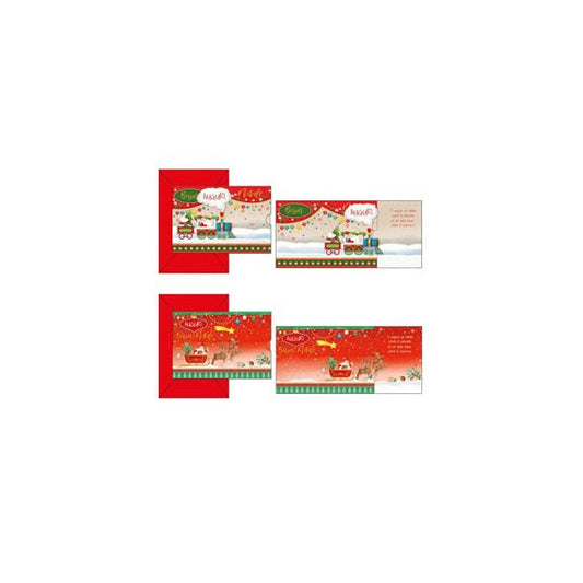 Biglietto auguri Babbo Natale - verticale - fantasie assortite - Kartos