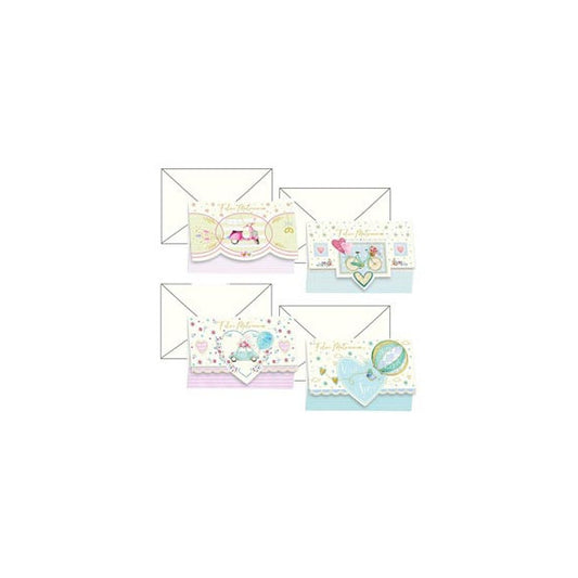Biglietto auguri portasoldi Matrimonio - 4 soggetti assortiti - Kartos