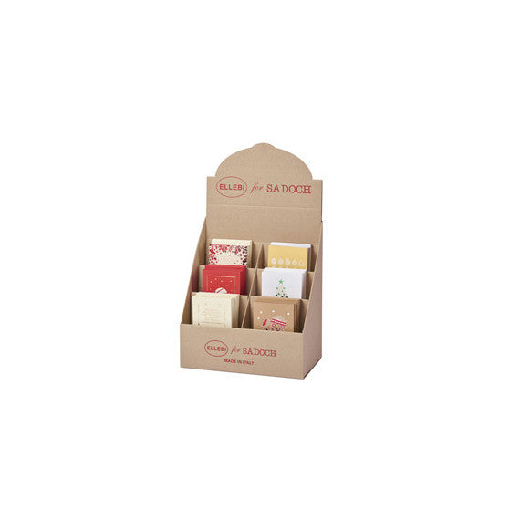 Biglietto natale con busta -  fantasie assortite - Sadoch - expo 120 pezzi