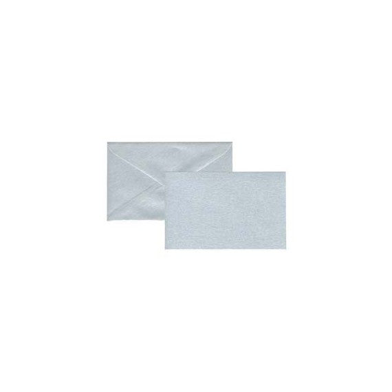 Biglietto natale neutro - con busta - 9 x 14 cm - argento - Sadoch