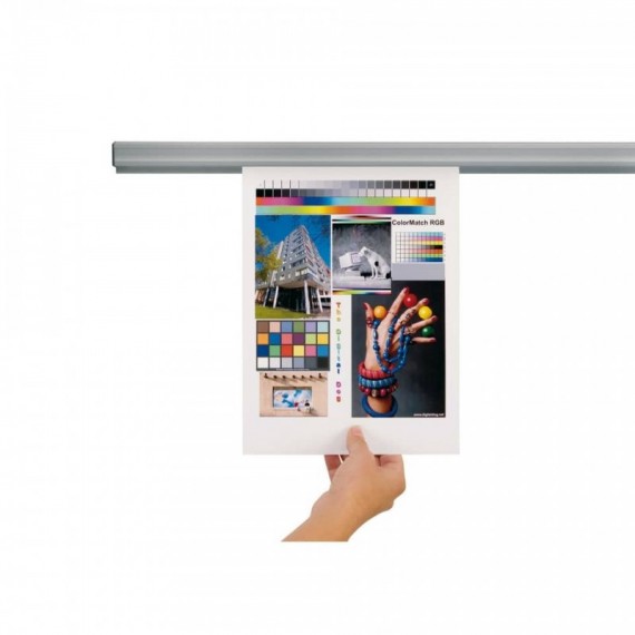 Binario adesivo porta documenti Jalema Grip 60 cm alluminio grigio N300700