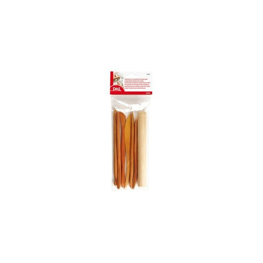 Blister 7 spatole in legno per modellare - Das