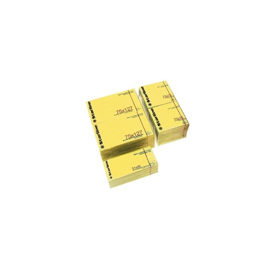 Blocchetto biglietti adesivi - giallo - 75 x 75mm - 70gr - 100 fogli - Starline