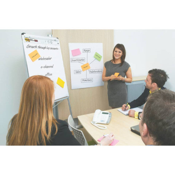 Blocchi lavagna Post-it® Meeting Chart bianco 63,5x77,5 cm 30 fogli Promo Pack 2+1 GRATIS - 7000081684