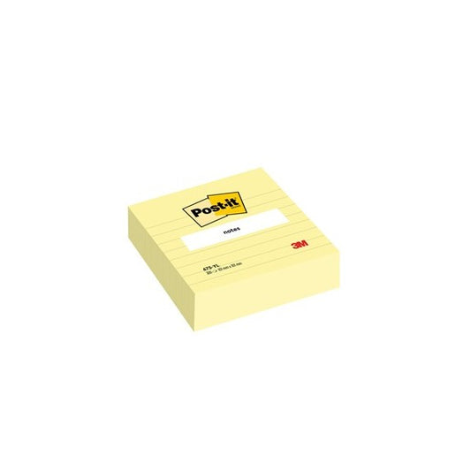 Blocco 300 foglietti Post it  Super Sticky - 675YL - a righe - 100 x 100 mm - giallo Canary - Post it