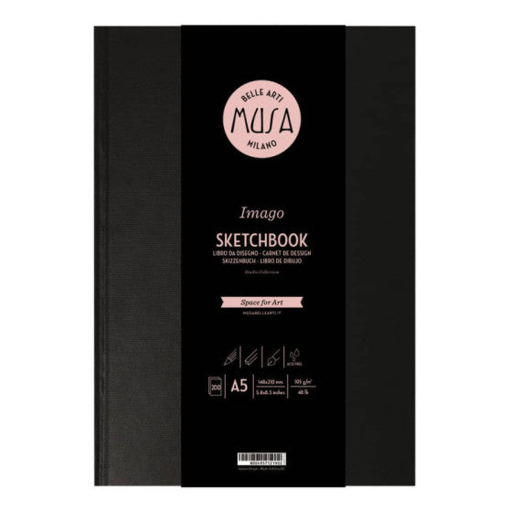 Blocco a libro Imago SKETCH Musa 200 pagine 105 gr formato A5 MU124495