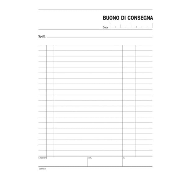 Blocco buoni consegna - 148 x 215 mm - 100 fg - DU164420000 - Data Ufficio