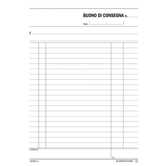 Blocco buoni di consegna flex 21,5x14,8 cm - 33x3 copie data ufficio DU164583300