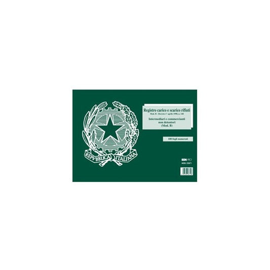 Blocco carico/scarico rifiuti non detentori (Mod. B) - 22,5 x 29,7cm - 100pg - numerate - Edipro