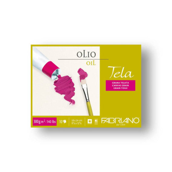 Blocco carta per pittura a olio TELA 300 g - 10 fogli - 18x24 cm - 68001824