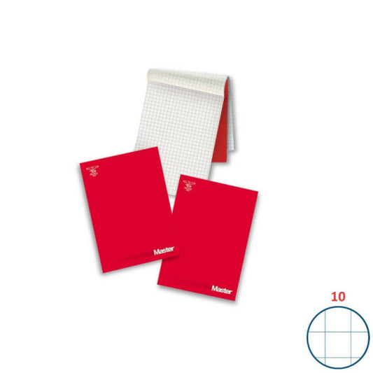 Blocco collato 90 fogli Pigna Master A4 10 mm 020852110