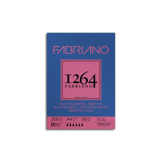 Blocco collato Fabriano Illustrazione 200 g - 50 fogli A4 - 19100654