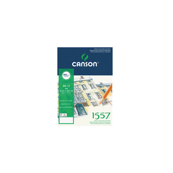 Blocco collato lato corto - A4 - 180 gr - 30 fogli - Canson