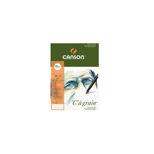 Blocco collato lato corto C à grain - A3 - 180 gr - 30 fogli - Canson