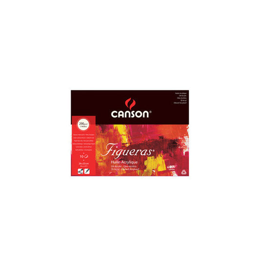 Blocco collato lato corto Figueras - 24x33 cm - 4F - 290 gr - 10 fogli - Canson