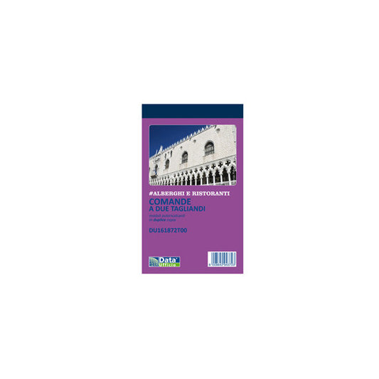 Blocco comande 2 tagliandi - 25/25 copie autoricopianti - 16,8 x 10 cm - DU161872T00 - Data Ufficio