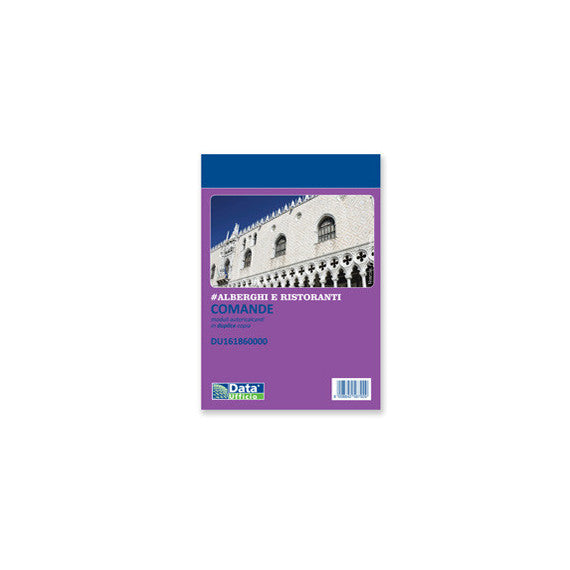 Blocco commande - 25/2 copie autoricalcanti - 10,5 x 7,4 cm - DU161860000 - Data Ufficio