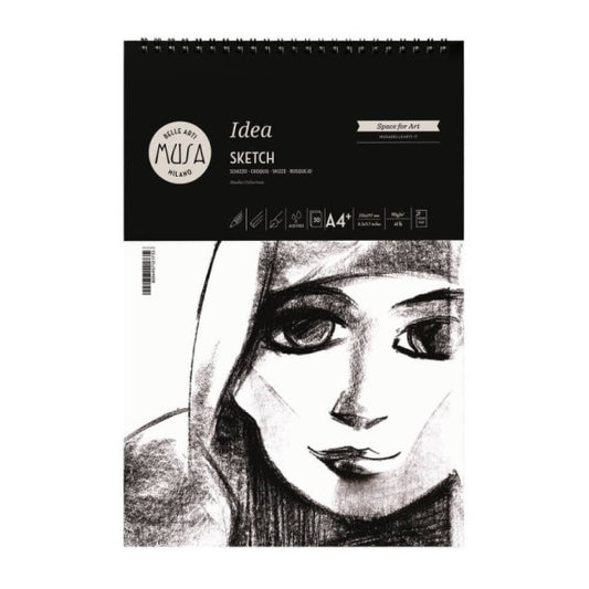 Blocco con spirale Belle Arti Musa Idea Sketch - 90 g - A4 30 fogli - MU123394