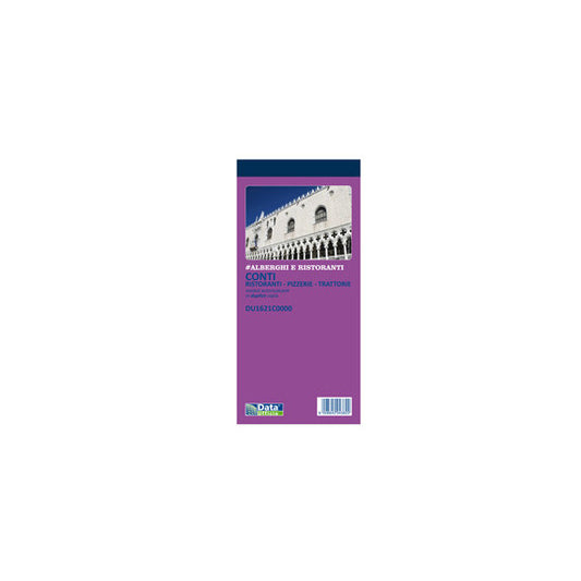 Blocco conti ristoranti/pizzerie/trattorie - 50 copie - 21,5 x 10 cm - DU1621C0000 - Data Ufficio