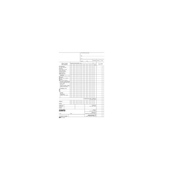 Blocco conto albergo/pensione - 15 giorni - uso mano - 23 x 15cm - 100 fogli - Edipro