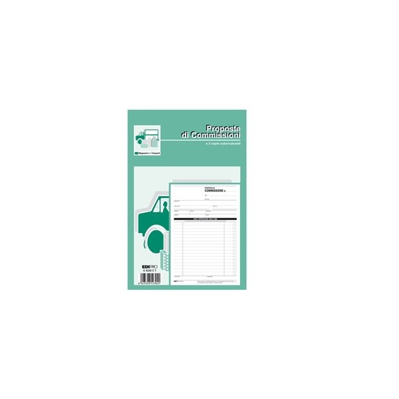 Blocco copia commissioni - 3 copie autoricalcanti - 23 x15 cm - 33 fogli - Edipro