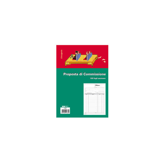 Blocco copia commissioni - uso mano - 29,7 x 21cm - 100 fogli - Edipro