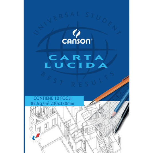 Blocco da disegno CANSON carta lucida bianco 80 g/m² 23x33 cm C200005826