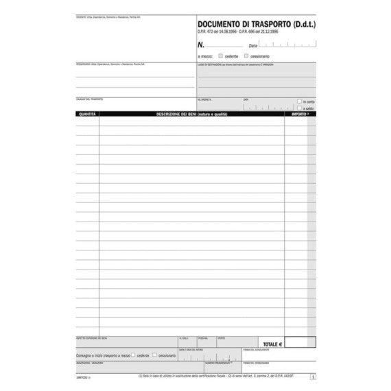 Blocco DDT autoricalcanti data ufficio A4 50x2 copie autoricalcanti DU1687CD200