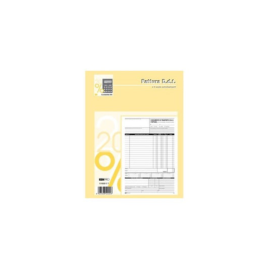 Blocco DDT/fattura - 3 copie autoricalcanti - 29,7 x 22cm - 33 fogli - Edipro
