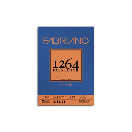 Blocco di carta collato Fabriano 1264 Marker 70 g A4 - 19100640