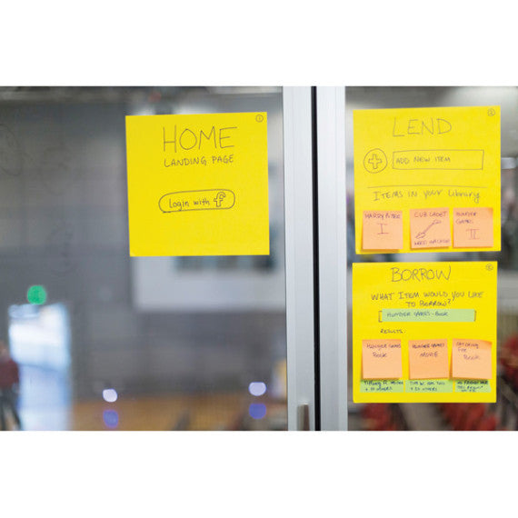 Blocco di fogli Super Sticky Big Notes - BN11-EU - 279 x 279 mm - giallo neon - 30 fogli - Post-it®