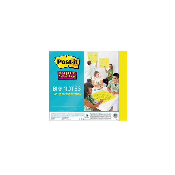 Blocco di fogli Super Sticky Big Notes - BN11-EU - 279 x 279 mm - giallo neon - 30 fogli - Post-it®