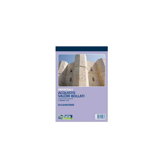 Blocco distinta acquisto carte valori - 50/50 copie autoricalcanti - 21,5 x 14,8 cm -DU1649C0000 - Data Ufficio