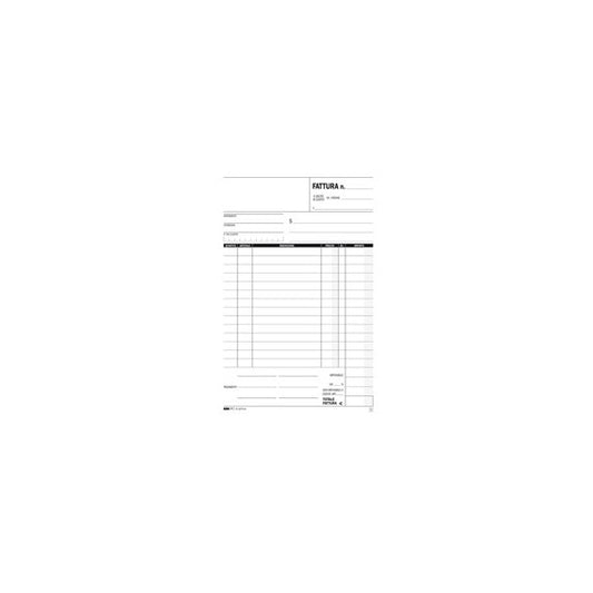 Blocco fattura 1 aliquota - 33 fogli 3 copie autoricalcanti - 23 x 14,8cm - Edipro