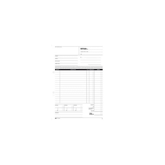 Blocco fattura generica - 50/50 fogli autoricalcanti - 29,7 x 21cm - Edipro