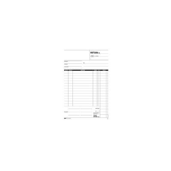 Blocco fatture 1 aliquota Iva - 50/50 fogli autoricalcanti - 23 x 15cm - Edipro